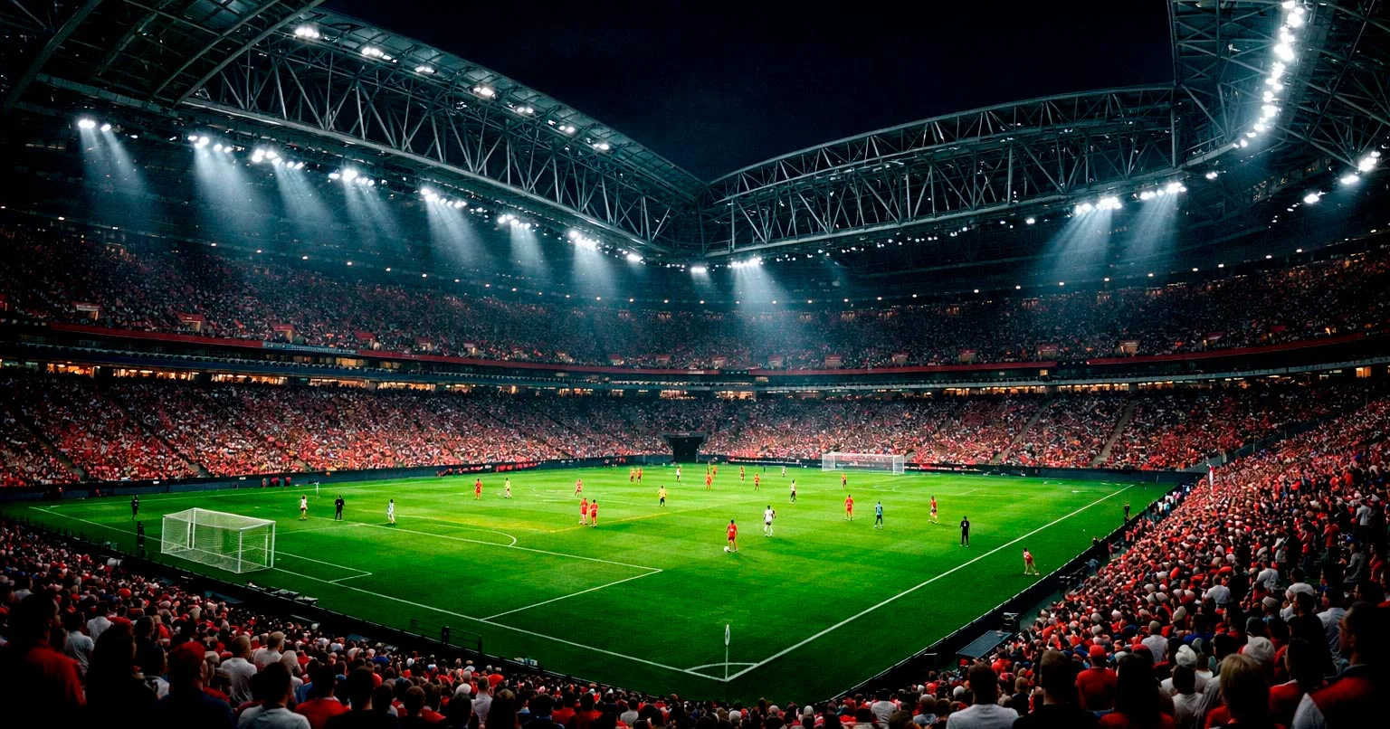 Johan Cruijff Arena tijdens Ajax thuiswedstrijd met vol stadion